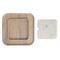 Hello Honey® 13.5" White Marble & Wood Cutting Board on a Dish